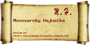 Movovarsky Hajnalka névjegykártya